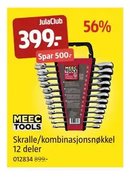 Jula Skralle/kombinasjonsnøkkel 12 deler, Medlemspris tilbud