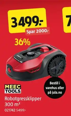 Jula Robotgressklipper 300 m², NOK 3499 tilbud