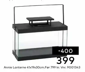 Skeidar Annie Lanterne 41x19x30cm tilbud