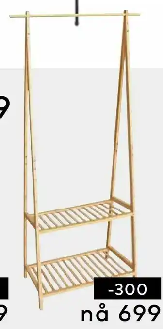 Skeidar Garderobestativ, 2 hyller tilbud