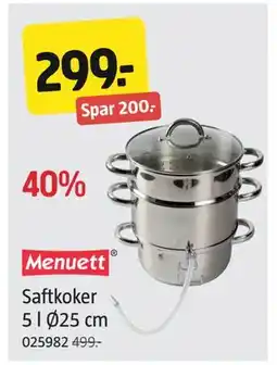 Jula Saftkoker 5 l Ø25 cm, NOK 299 tilbud