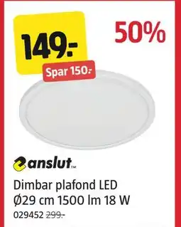 Jula Dimbar plafond LED Ø29 cm 1500 lm 18 W, NOK 149 tilbud