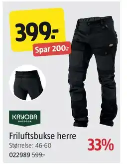 Jula Friluftsbukse herre, NOK 399 tilbud