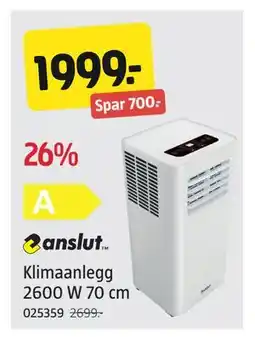 Jula Klimaanlegg 2600 W 70 cm, NOK 1999 tilbud