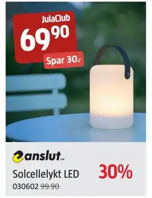 Jula Solcellelykt LED, Medlemspris tilbud