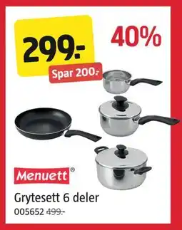 Jula Grytesett 6 deler, NOK 299 tilbud