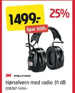 Jula Hørselvern med radio 31 dB, NOK 1499 tilbud