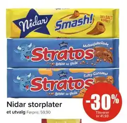 Spar Nidar storplater, NOK 41.93 tilbud