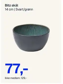 Jernia Bitz skål, NOK 129, Medlemspris tilbud