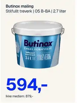 Jernia Butinox maling, NOK 879, Medlemspris tilbud
