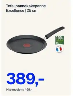 Jernia Tefal pannekakepanne, NOK 469, Medlemspris tilbud
