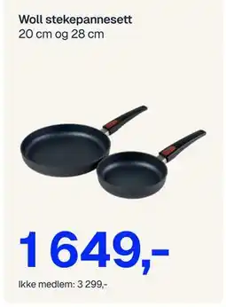 Jernia Woll stekepannesett, NOK 3299, Medlemspris tilbud