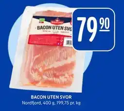 Rema 1000 BACON UTEN SVOR, NOK 79.9 tilbud