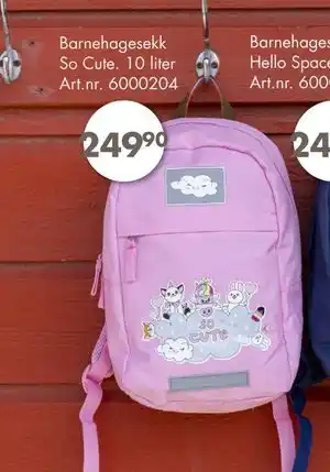 Sparkjøp Barnehagesekk So Cute, NOK 249.9 tilbud