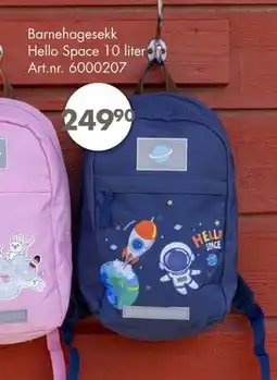 Sparkjøp Barnehagesekk Hello Space, NOK 249.9 tilbud