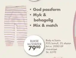 Sparkjøp BUKSE M/STRIPER, NOK 79.9 tilbud