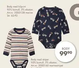 Sparkjøp Body med bilprint, NOK 99.9 tilbud