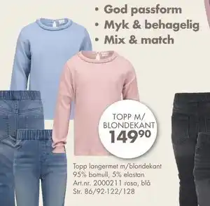 Sparkjøp TOPP M/ BLONDEKANT, NOK 149.9 tilbud