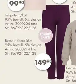 Sparkjøp Bukse ribbestrikket, NOK 149.9 tilbud