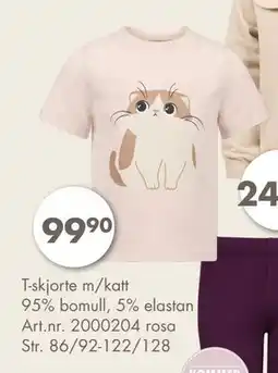 Sparkjøp T-skjorte m/katt, NOK 99.9 tilbud
