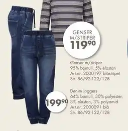 Sparkjøp Denim joggers, NOK 199.9 tilbud