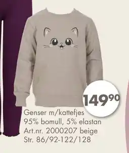 Sparkjøp Genser m/kattefjes, NOK 149.9 tilbud