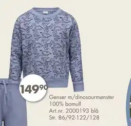 Sparkjøp Genser m/dinosaurmønster, NOK 149.9 tilbud