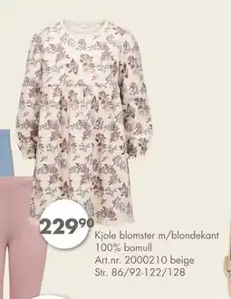Sparkjøp Kjole blomster m/blondekant, NOK 229.9 tilbud