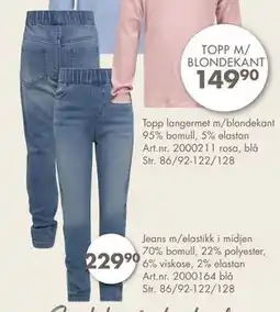 Sparkjøp Jeans m/elastikk i midjen, NOK 229.9 tilbud