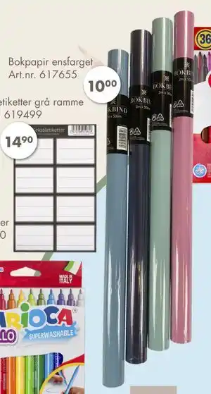 Sparkjøp Bokpapir ensfarget, NOK 10 tilbud