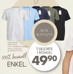 Sparkjøp T-SKJORTE I BOMULL, NOK 49.9 tilbud