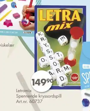 Sparkjøp Letramix Spennende kryssordspill, NOK 149.9 tilbud