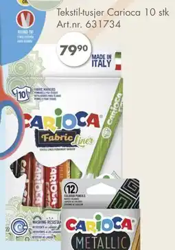 Sparkjøp Tekstil-tusjer Carioca 10 stk, NOK 79.9 tilbud