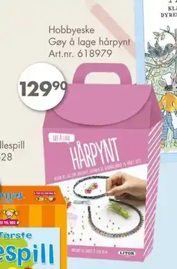 Sparkjøp Hobbyeske Gøy å lage hårpynt, NOK 129.9 tilbud