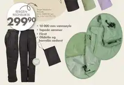 Sparkjøp BERGEN REGNBUKSE, NOK 299.9 tilbud