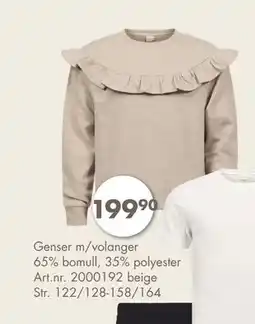 Sparkjøp Genser m/volanger, NOK 199.9 tilbud