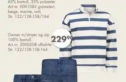 Sparkjøp Genser m/striper og zip, NOK 229.9 tilbud
