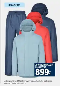 Sport 1 REGNSETT! JOTUNHEIM VÅGÅ 2.0 REGNSETT JR, NOK 899 tilbud