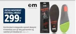 Sport 1 ORTHO MOVEMENT FOOTBALL INSOLE, NOK 299 tilbud