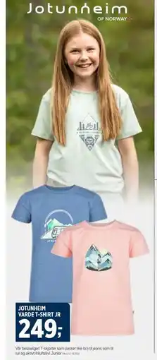 Sport 1 JOTUNHEIM VARDE T-SHIRT JR, NOK 249 tilbud