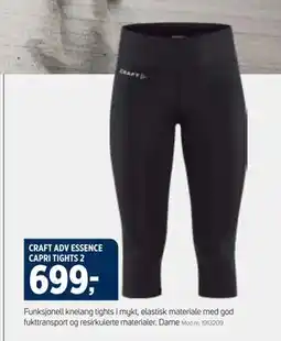 Sport 1 CRAFT ADV ESSENCE CAPRI TIGHTS 2, NOK 699 tilbud