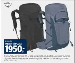 Sport 1 OSPREY TALON / TEMPEST 33, NOK 1950 tilbud