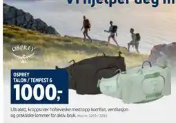 Sport 1 OSPREY TALON / TEMPEST 6, NOK 1000 tilbud