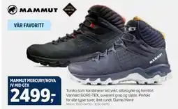 Sport 1 MAMMUT MERCURY/NOVA IV MID GTX, NOK 2499 tilbud