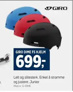 Sport 1 GIRO DIME FS HJELM, NOK 699 tilbud
