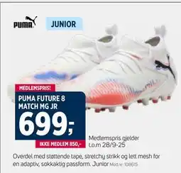 Sport 1 PUMA FUTURE 8 MATCH MG JR, NOK 850, Medlemspris tilbud