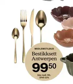 Kremmerhuset Bestikksett Antwerpen, NOK 199, Medlemspris tilbud