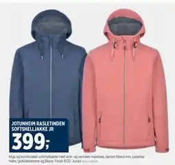 Sport 1 JOTUNHEIM RASLETINDEN SOFTSHELLJAKKE JR, NOK 399 tilbud