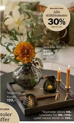 Kremmerhuset Telysholder Glimre, NOK 149 tilbud