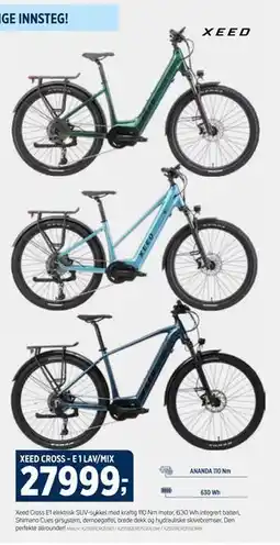 Sport 1 XEED CROSS - E 1 LAV/MIX, NOK 27999 tilbud